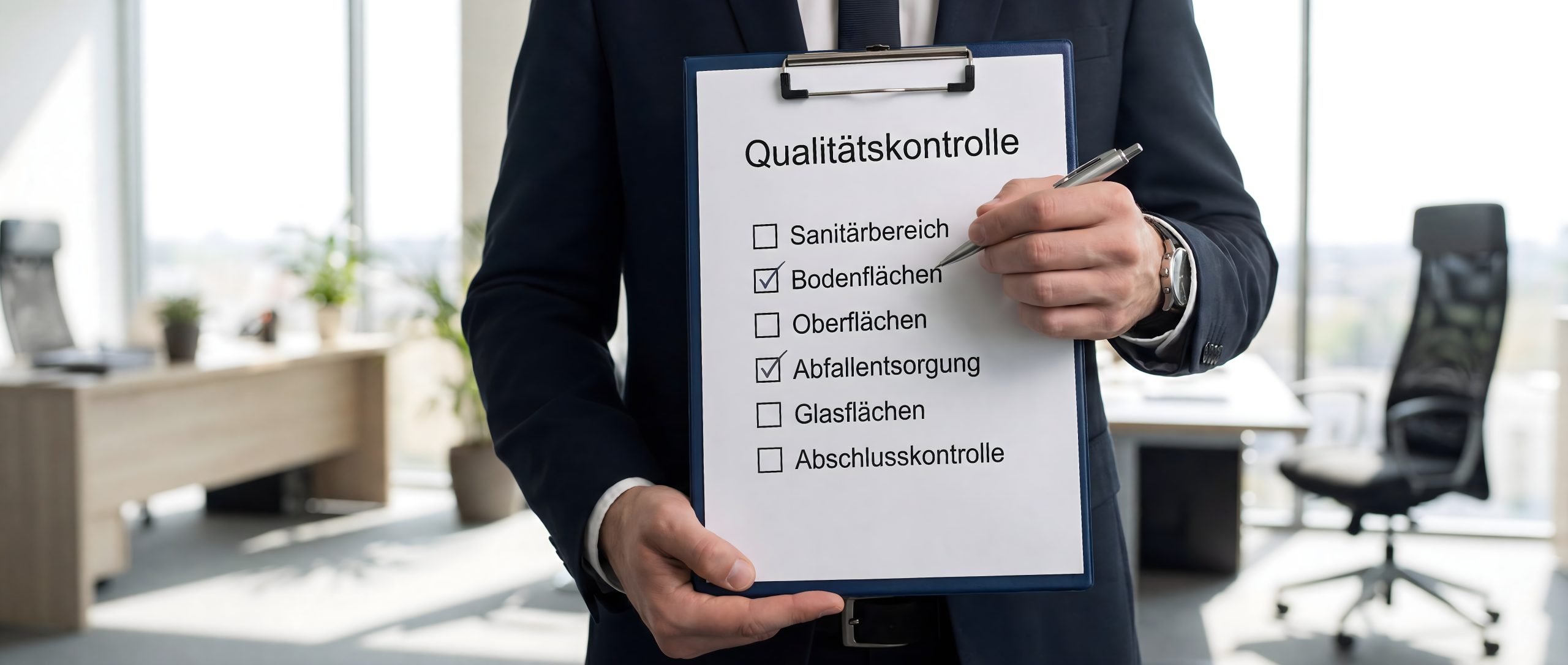 Qualitätskontrolle und Objektbetreuung mit strukturierter Checkliste bei Delta Clean