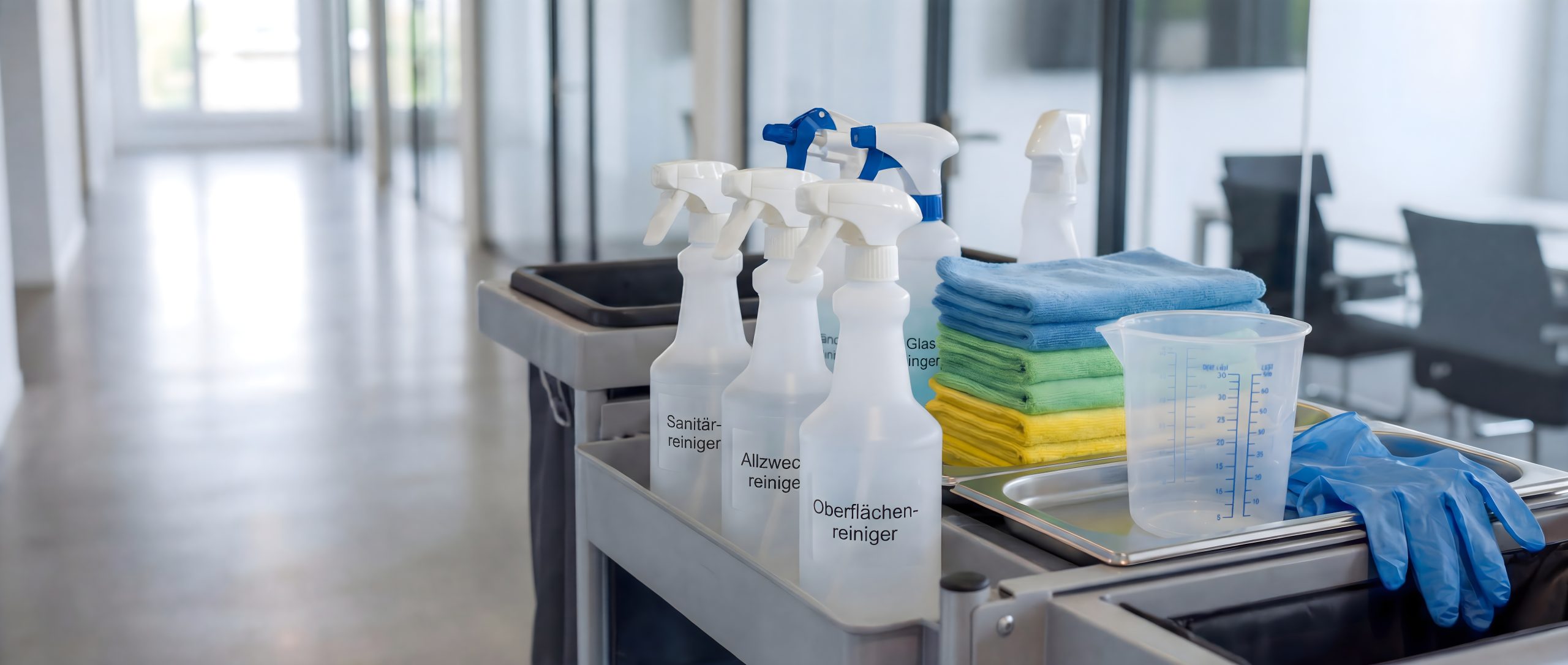 Strukturierte Vorbereitung von Reinigungsmitteln und Arbeitsmethoden bei Delta Clean